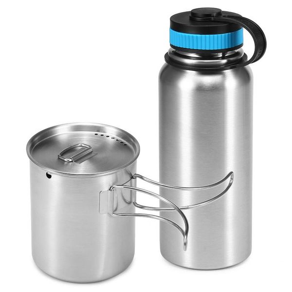1000ml vacuum insulated water bottle 700ml cup camping mug hanging pot for tableware outdoor hiking picnic
1000ml vacuum insulated water bottle 700ml cup camping mug hanging pot for tableware outdoor hiking picnic