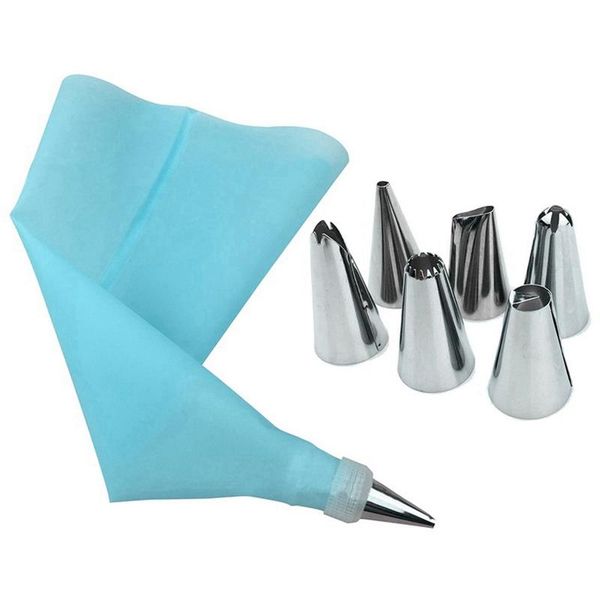 baking & pastry tools 8pcs/set kitchen accessories icing piping cream bag + 6x stainless steel nozzle set diy cake decorating
baking & pastry tools 8pcs/set kitchen accessories icing piping cream bag + 6x stainless steel nozzle set diy cake decorating