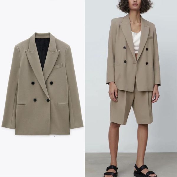 blazers double breasted shoulder pads blazer women vintage long sleeve office blazers coat woman patch pockets outerwear top, White;black
blazers double breasted shoulder pads blazer women vintage long sleeve office blazers coat woman patch pockets outerwear top, White;black