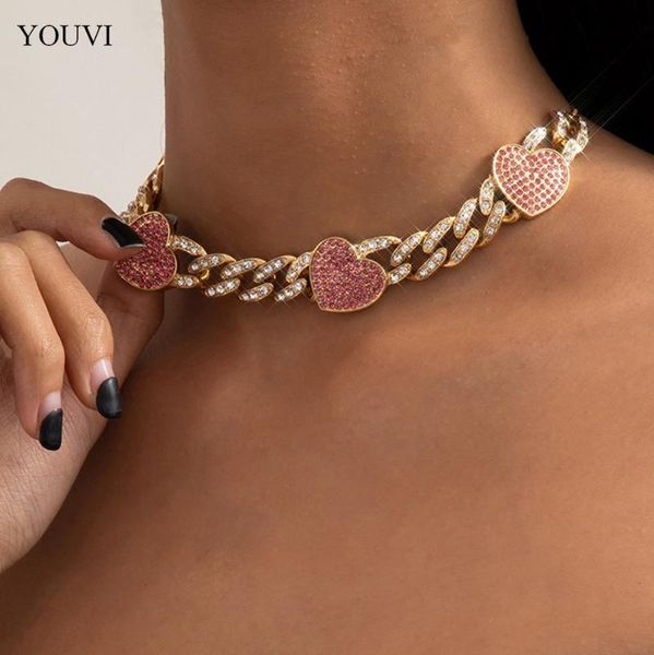 chains youvi iced out cuban link chain necklace for women shiny rhinestone heart choker necklacen jewelry charms collier femme, Silver
chains youvi iced out cuban link chain necklace for women shiny rhinestone heart choker necklacen jewelry charms collier femme, Silver