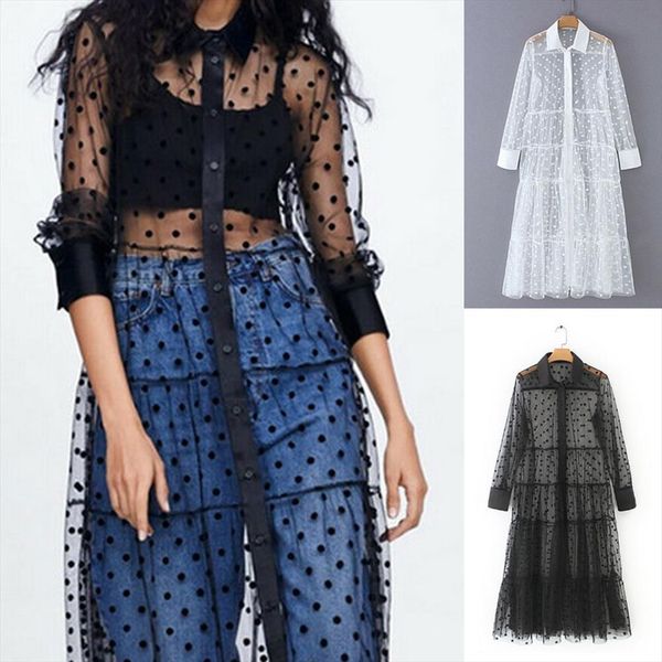 letter summer see through womens dress long dot loose full outside cover up sundress, Black;gray
letter summer see through womens dress long dot loose full outside cover up sundress, Black;gray