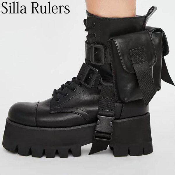 boots runway thick sole detachable pocket punk woman lace up belt buckle ankle designer style knight boot roma mujer, Black
boots runway thick sole detachable pocket punk woman lace up belt buckle ankle designer style knight boot roma mujer, Black