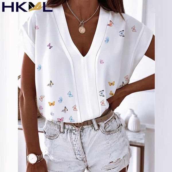 women's blouses & shirts 2021 women shirt short sleeve v-neck print blouse elegant casual loose pullover streetwear, White
women's blouses & shirts 2021 women shirt short sleeve v-neck print blouse elegant casual loose pullover streetwear, White