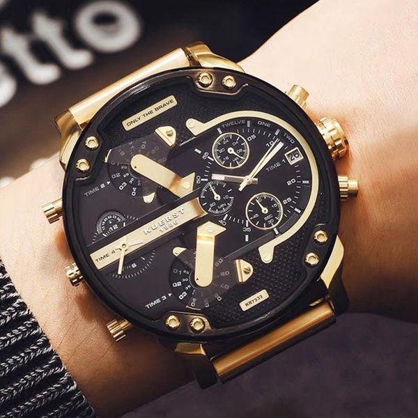 wristwatches cool stone large dial men's watch leather belt stainless steel four movement quartz domestic, Slivery;brown
wristwatches cool stone large dial men's watch leather belt stainless steel four movement quartz domestic, Slivery;brown