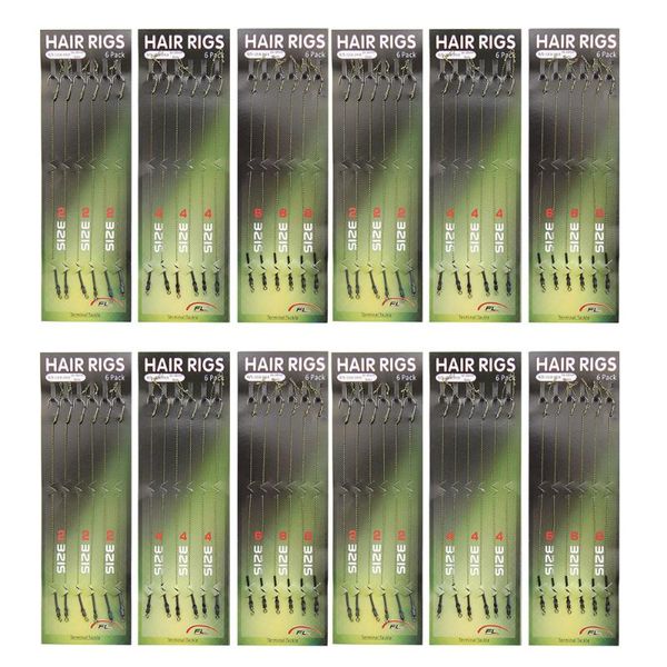fishing hooks 72pcs=12packs carp hook with braided line for rig kit ready made link tied rigs tackle 2# 4# 6#
fishing hooks 72pcs=12packs carp hook with braided line for rig kit ready made link tied rigs tackle 2# 4# 6#
