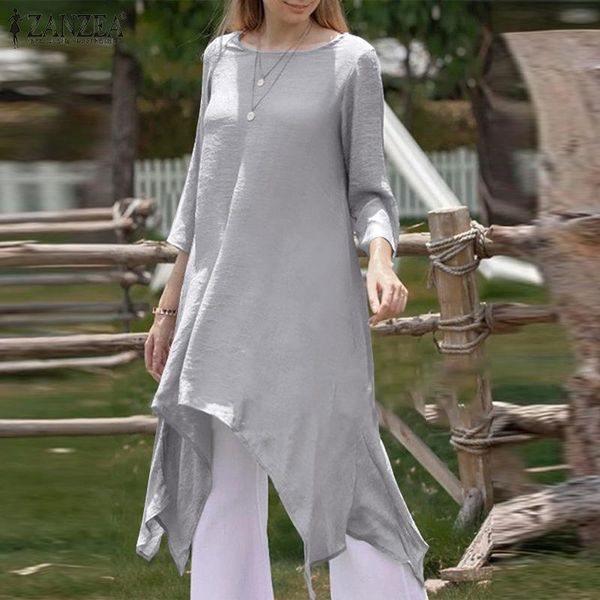 women's blouses & shirts oversized autumn women 3/4 sleeve blouse o-neck solid asymmetric bohemian loose fashion casual elegant, White
women's blouses & shirts oversized autumn women 3/4 sleeve blouse o-neck solid asymmetric bohemian loose fashion casual elegant, White