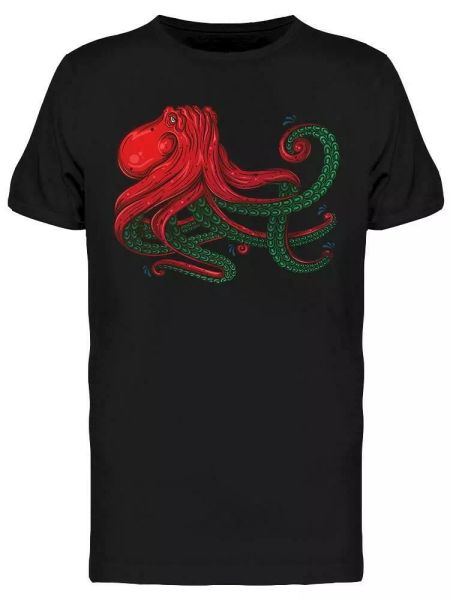 Red And Green Octopus Tee Men's -Image by Shutterstock, White;black
Red And Green Octopus Tee Men's -Image by Shutterstock, White;black