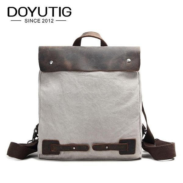 backpack men canvas vintage backpacks simple design male casual bags with crazy horse leather & women h008
backpack men canvas vintage backpacks simple design male casual bags with crazy horse leather & women h008