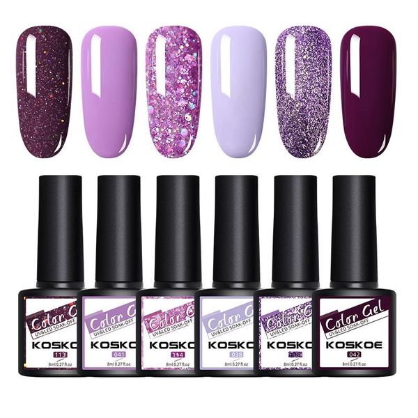 nail art kits koskoe 2/4/6pcs glitter gel polish semi permanent hybrid varnish shiny soak off uv led base coat
nail art kits koskoe 2/4/6pcs glitter gel polish semi permanent hybrid varnish shiny soak off uv led base coat