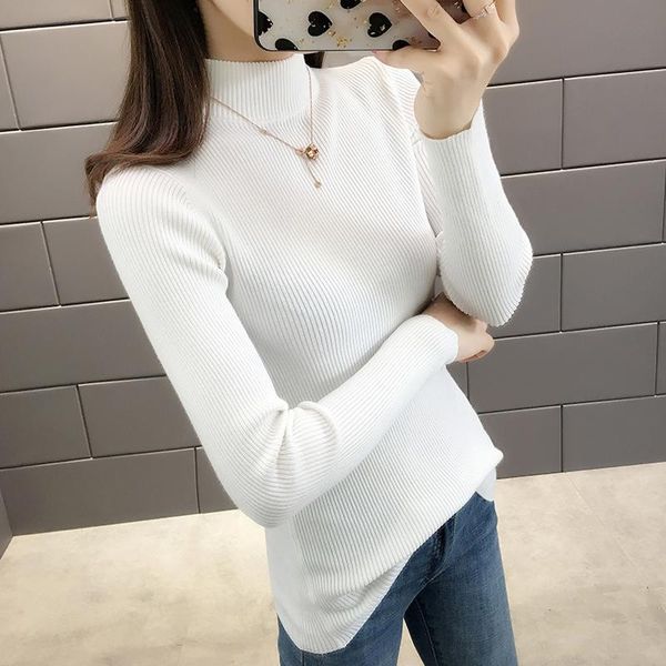 women's sweaters spring and autumn sweater women white turtleneck long sleeve pullovers casual knitted, White;black
women's sweaters spring and autumn sweater women white turtleneck long sleeve pullovers casual knitted, White;black