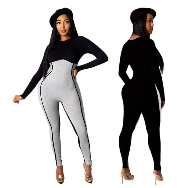 women's jumpsuits & rompers 2021 woman fashion jumpsuit est casual patchwork, Black;white
women's jumpsuits & rompers 2021 woman fashion jumpsuit est casual patchwork, Black;white