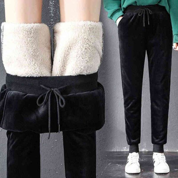 pant winter women gold veet sweatpants plus size casual trousers thick lamb cashmere high waist warm harem pants, Black;white
pant winter women gold veet sweatpants plus size casual trousers thick lamb cashmere high waist warm harem pants, Black;white