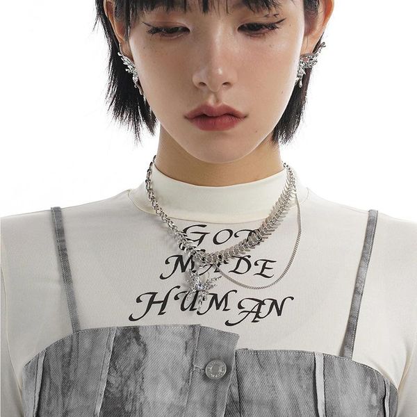 pendant necklaces butterfly necklace female liquid metal wind chain layered chains long, Silver
pendant necklaces butterfly necklace female liquid metal wind chain layered chains long, Silver