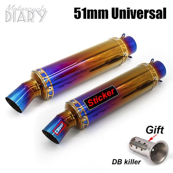 motorcycle exhaust system 51mm universal modified db killer pipe muffler for king g310 yzf gsx250r r15 v3 y15 r25 lc135 lc150
motorcycle exhaust system 51mm universal modified db killer pipe muffler for king g310 yzf gsx250r r15 v3 y15 r25 lc135 lc150