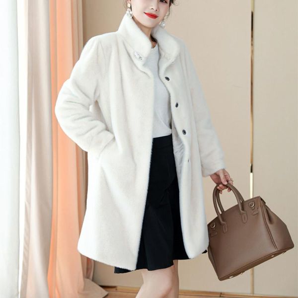 women's fur & faux 2021 autumn winter mid-length loose cardigan korean version slimming sweater coat female imitation mink velvet knitt, Black
women's fur & faux 2021 autumn winter mid-length loose cardigan korean version slimming sweater coat female imitation mink velvet knitt, Black