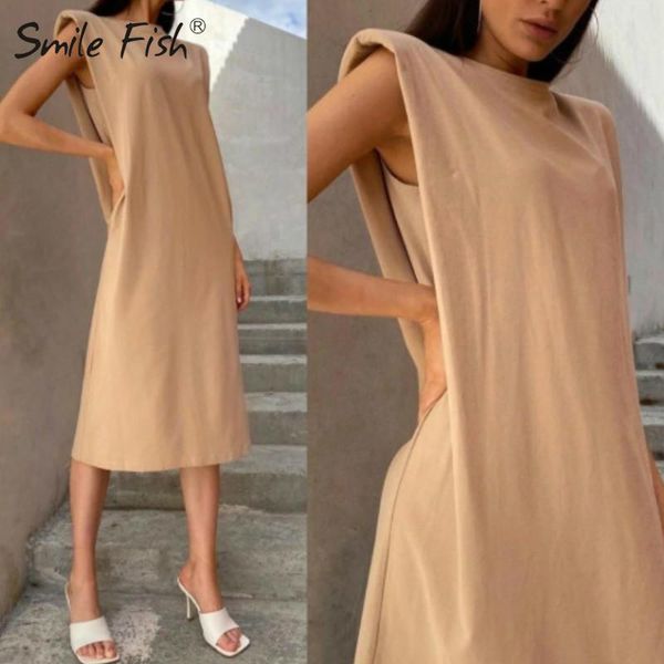female solid color loose slim black dresses trendy shoulder pad dress split o-neck chic summer women g2240 casual, Black;gray
female solid color loose slim black dresses trendy shoulder pad dress split o-neck chic summer women g2240 casual, Black;gray