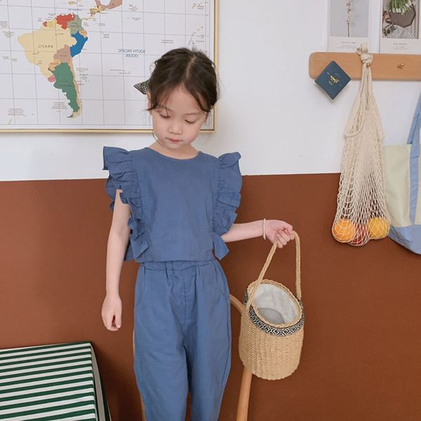 summer girls clothing sets cotton and linen flying sleeves halter + nine-point pants 2pcs baby kids children clothes suit, White
summer girls clothing sets cotton and linen flying sleeves halter + nine-point pants 2pcs baby kids children clothes suit, White