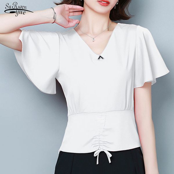 blusas summer fashion short sleeve v-neck waist hugging chiffon blouse women plus size shirt white 9047 50 210427
blusas summer fashion short sleeve v-neck waist hugging chiffon blouse women plus size shirt white 9047 50 210427