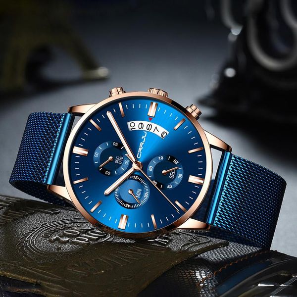 wristwatches mens watch crrju luxury stylish men stainless steel wristwatch men's military waterproof date quartz watches relogio mascu, Slivery;brown
wristwatches mens watch crrju luxury stylish men stainless steel wristwatch men's military waterproof date quartz watches relogio mascu, Slivery;brown