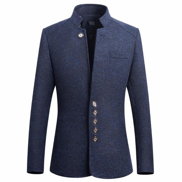 men's suits & blazers 2021 spring stand collar men suit blazer slim fit chinese style formal jacket casual heren colberts dress, White;black
men's suits & blazers 2021 spring stand collar men suit blazer slim fit chinese style formal jacket casual heren colberts dress, White;black