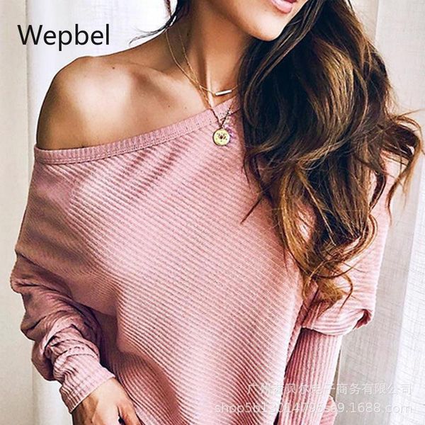 women's t-shirt wepbel ladies casual tshirts women off-shoulder batwing sleeve shirts solid color loose blouses, White
women's t-shirt wepbel ladies casual tshirts women off-shoulder batwing sleeve shirts solid color loose blouses, White