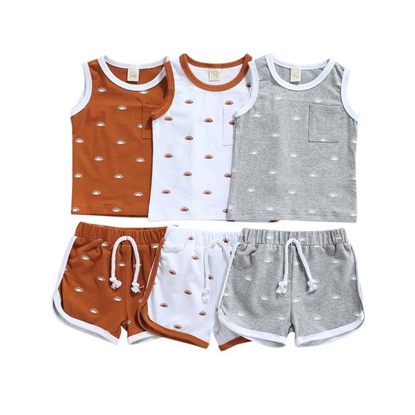clothing sets 2021 toddler outfit set summer infant suit sun print o-neck tank + elastic waist shorts for baby girls boys 0-24 months, White
clothing sets 2021 toddler outfit set summer infant suit sun print o-neck tank + elastic waist shorts for baby girls boys 0-24 months, White