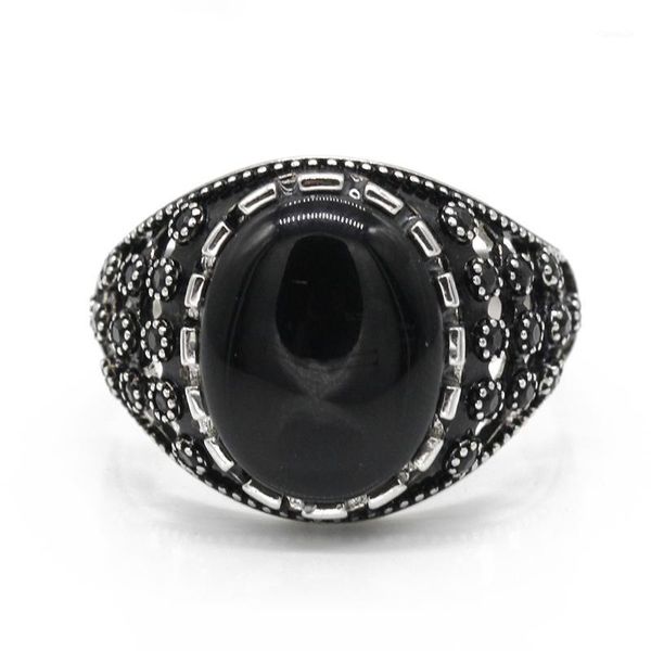 cluster rings 925 sterling silver black natural agate stone ring men's hollow fashion punk style jewelry, Golden;silver
cluster rings 925 sterling silver black natural agate stone ring men's hollow fashion punk style jewelry, Golden;silver