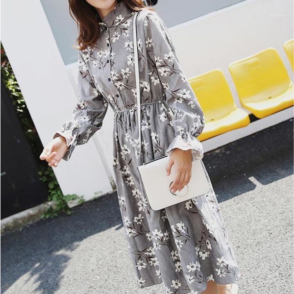 casual dresses women vintage print dress winter chic animal long sleeve ruffles females lantern empire stand, Black;gray
casual dresses women vintage print dress winter chic animal long sleeve ruffles females lantern empire stand, Black;gray
