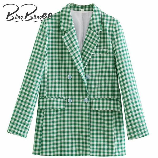 women's suits & blazers blingblingee autumn green plaid notched collar double breasted woman casual loose long jackets female checked c, White;black
women's suits & blazers blingblingee autumn green plaid notched collar double breasted woman casual loose long jackets female checked c, White;black
