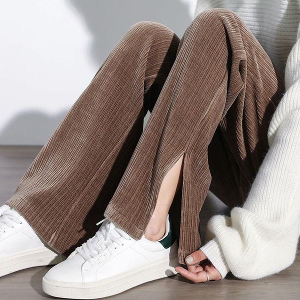 women's pants & capris wide-leg split chenille corduroy autumn and winter high-waist straight loose striped mopping, Black;white
women's pants & capris wide-leg split chenille corduroy autumn and winter high-waist straight loose striped mopping, Black;white