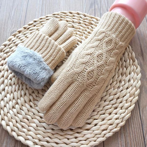 fingerless gloves fashion female winter knitted wool plus velvet thickening warm touch screen women driving full fingers mittens, Blue;gray
fingerless gloves fashion female winter knitted wool plus velvet thickening warm touch screen women driving full fingers mittens, Blue;gray