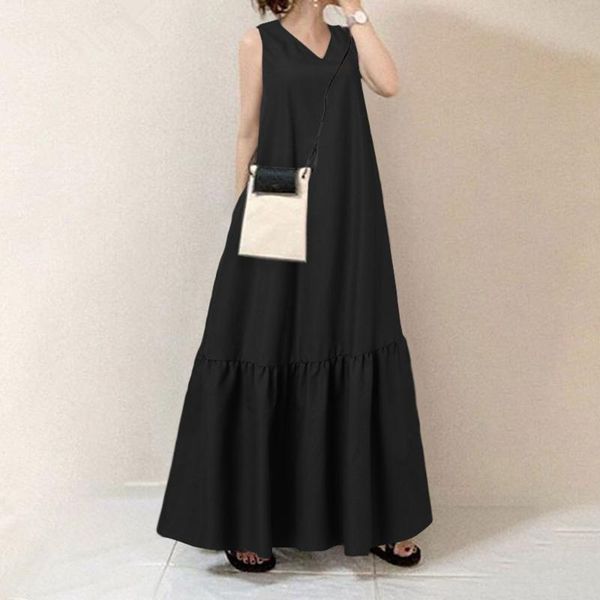 ethnic clothing women summer sleeveless maxi length dress ladies fashion plain a-line pullover casual swing long v neck female clothes, Red
ethnic clothing women summer sleeveless maxi length dress ladies fashion plain a-line pullover casual swing long v neck female clothes, Red