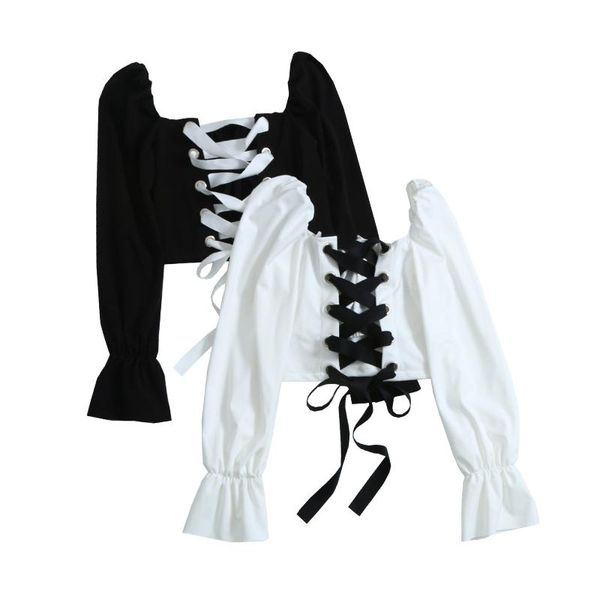 women's blouses & shirts french style 2021 spring blouse sweet ribbon bandage bow back design shirt blusas cute puff sleeve loose white
women's blouses & shirts french style 2021 spring blouse sweet ribbon bandage bow back design shirt blusas cute puff sleeve loose white