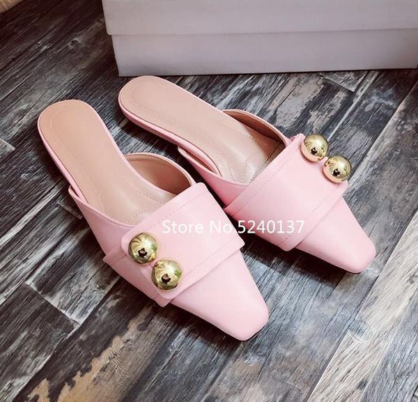 slippers fashion design metal decoration women cover toe outdoor casual flat muller shoes woman, Black
slippers fashion design metal decoration women cover toe outdoor casual flat muller shoes woman, Black