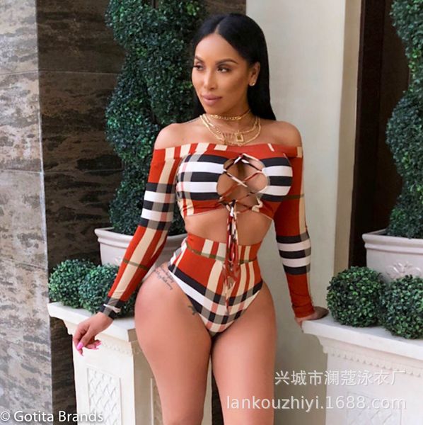 Women' Bikini Swimwear 2021 Split Plaid Printed One Shoulder Drawstring Long Sleeve High Waist
Women' Bikini Swimwear 2021 Split Plaid Printed One Shoulder Drawstring Long Sleeve High Waist