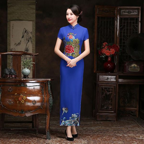 blue elegant exquisite appliques long chinese dress women vintage button trim novelty cheongsam slim short sleeve qipao ethnic clothing, Red
blue elegant exquisite appliques long chinese dress women vintage button trim novelty cheongsam slim short sleeve qipao ethnic clothing, Red