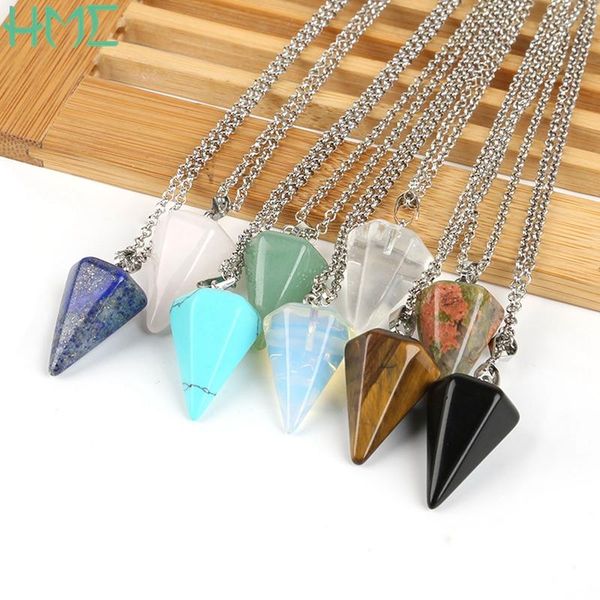 pendant necklaces initial hexagonal columns of natural stone necklace tapered section pendulum crystal charms choker, Silver
pendant necklaces initial hexagonal columns of natural stone necklace tapered section pendulum crystal charms choker, Silver