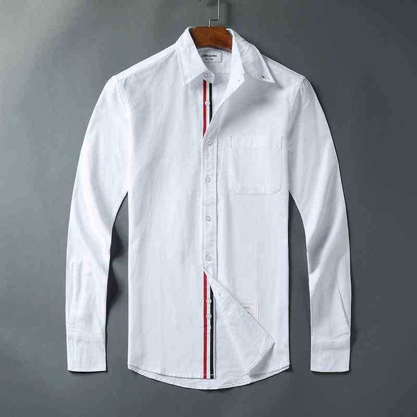 2021 fashion tb thom brand shirts men slim white long sleeve casual shirt turn down collar oxford striped solid men's clothing, Black
2021 fashion tb thom brand shirts men slim white long sleeve casual shirt turn down collar oxford striped solid men's clothing, Black