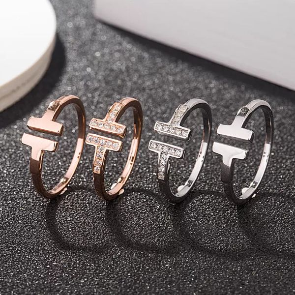 fashion love jewelry s925 sterling silver ring lady's opening diamond ring rose gold letter t wedding
fashion love jewelry s925 sterling silver ring lady's opening diamond ring rose gold letter t wedding