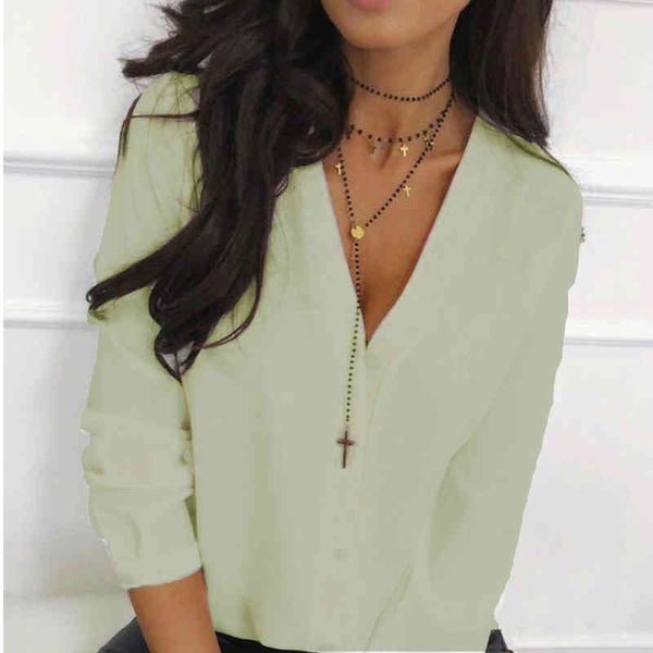 autumn office lady front button women and blouses long sleeve v neck soild shirt ladies new fashion women 210412, White
autumn office lady front button women and blouses long sleeve v neck soild shirt ladies new fashion women 210412, White