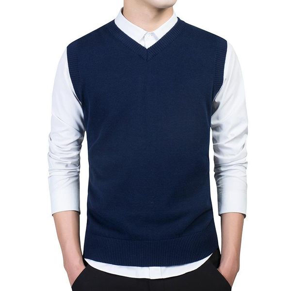 men's vests knitted sweater vest men cotton warm v-neck male pullovers vintage solid korean clothes sleeveless ribbed hem pull homme, Black;white
men's vests knitted sweater vest men cotton warm v-neck male pullovers vintage solid korean clothes sleeveless ribbed hem pull homme, Black;white