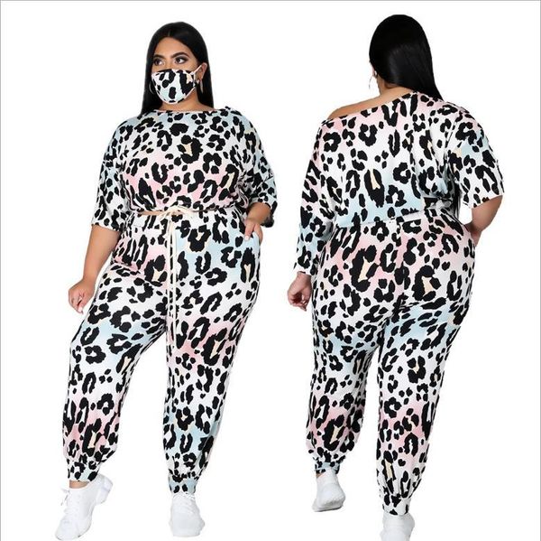 casual leopard printing tracksuist womens pants plus size o neck lace up crop high waist ankle banded two piece, White
casual leopard printing tracksuist womens pants plus size o neck lace up crop high waist ankle banded two piece, White