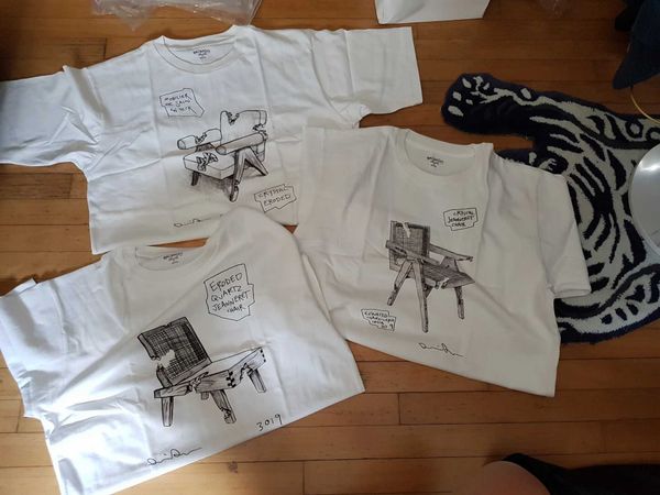 readymad tokyo limited artist co branded sofa bench chair print short sleeve high street t-shirtx31o, White;black
readymad tokyo limited artist co branded sofa bench chair print short sleeve high street t-shirtx31o, White;black