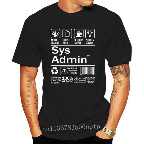 men's t-shirts t shirt system administrator product label 100% cotton unix linux coffee casual short sleeve for men clothing summ, White;black
men's t-shirts t shirt system administrator product label 100% cotton unix linux coffee casual short sleeve for men clothing summ, White;black