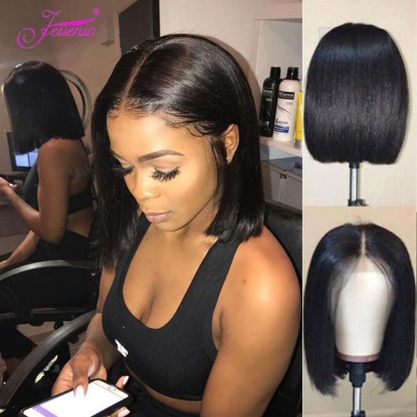8-16 inches 4x4 human hair bob 100% virgin straight for black women lace front blunt cut pixie glueless wig wigs1, Black;brown
8-16 inches 4x4 human hair bob 100% virgin straight for black women lace front blunt cut pixie glueless wig wigs1, Black;brown