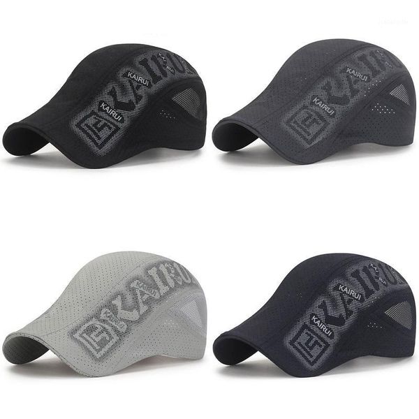 men summer quick drying breathable beret hat male outdoor sports sun protection mesh adjustable sboy cap berets, Blue;gray
men summer quick drying breathable beret hat male outdoor sports sun protection mesh adjustable sboy cap berets, Blue;gray