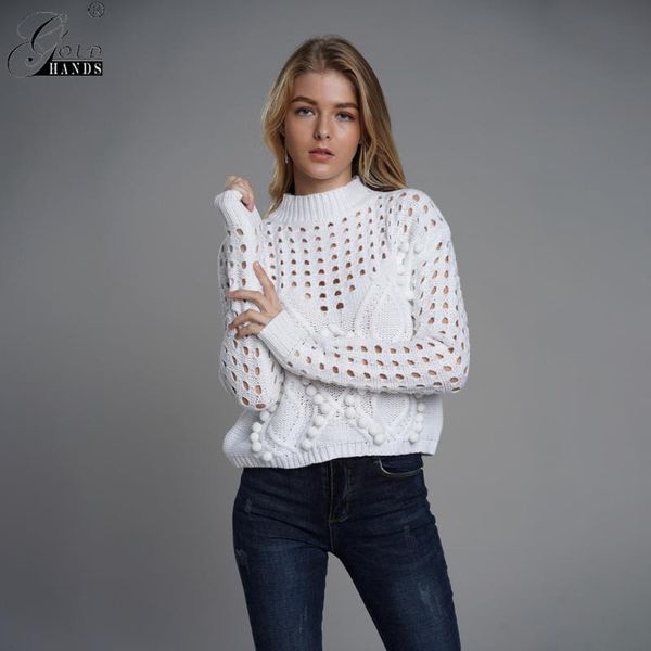 women's sweaters gold hands fashion white hollow out women 2021 autumn casual thin short knit female high street chic jumpers, White;black
women's sweaters gold hands fashion white hollow out women 2021 autumn casual thin short knit female high street chic jumpers, White;black