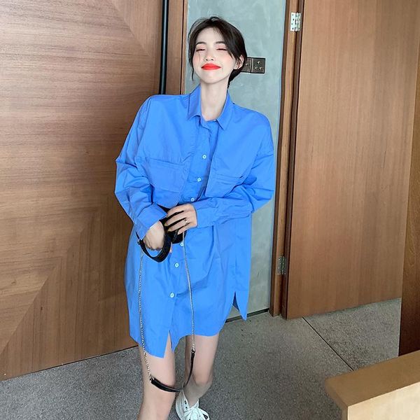 casual dresses loose design shirt stitching all-match long-sleeved dress lapel single-breasted simple fashion, Black;gray
casual dresses loose design shirt stitching all-match long-sleeved dress lapel single-breasted simple fashion, Black;gray