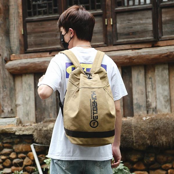 backpack 2021 korean version canvas women's bucket leisure schoolbag men's basketball bag
backpack 2021 korean version canvas women's bucket leisure schoolbag men's basketball bag