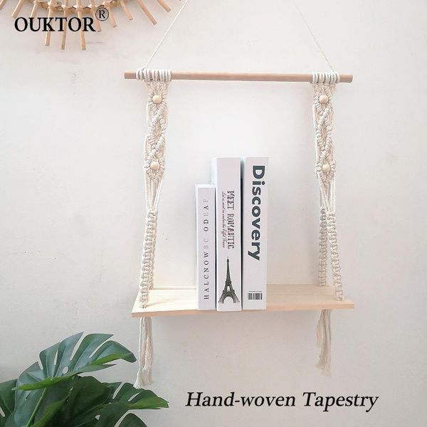 tapestries hand-woven macrame wooden shelves rack wall hanging rope plantpot book ornament for bohemian home decor shelf
tapestries hand-woven macrame wooden shelves rack wall hanging rope plantpot book ornament for bohemian home decor shelf